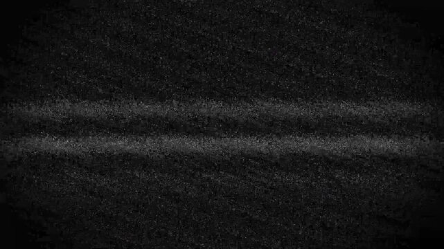 Analog TV screen with static noise and scan lines creating a glitch effect.