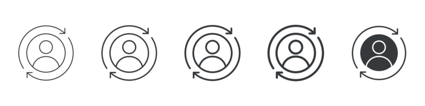 Personalization Different Icon Set Simple Style Collection