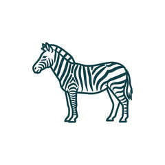 Obraz premium Graceful zebra standing in monochromatic elegance