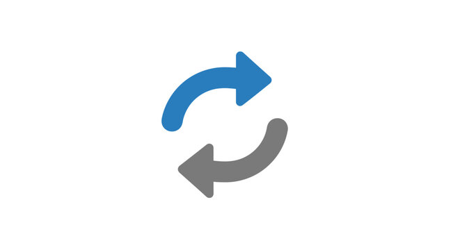 A Circular Animated Arrow Icon Demonstrating Iteration and Refresh Processes Visually