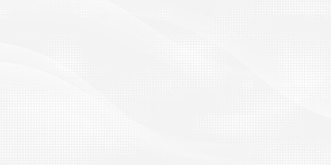 Obraz premium Dot white gray wave light technology texture background. Abstract big data digital concept. 3d rendering.