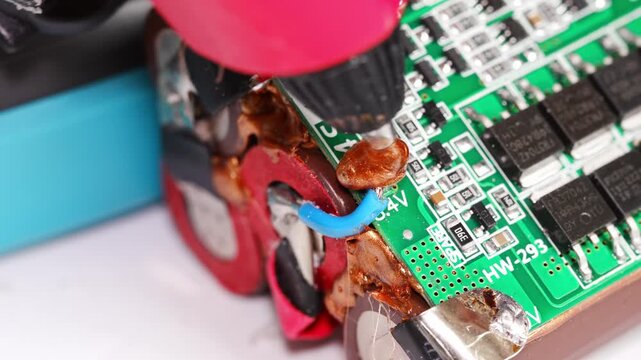 Repairing electronics with precision tools and techniques