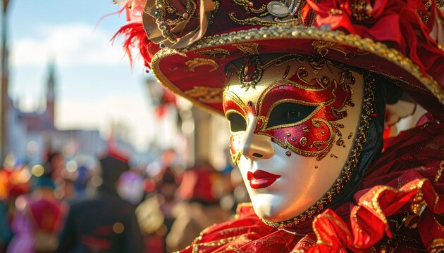 Venetian carnival mask at festivalVenetian carnival mask at festival