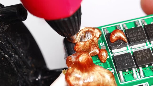 Repairing electronics with soldering technique and tools