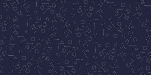 Obraz premium Textile motif seamless pattern. Abstract line shape geometric motif basic pattern continuous background. Man shirt all over print block.