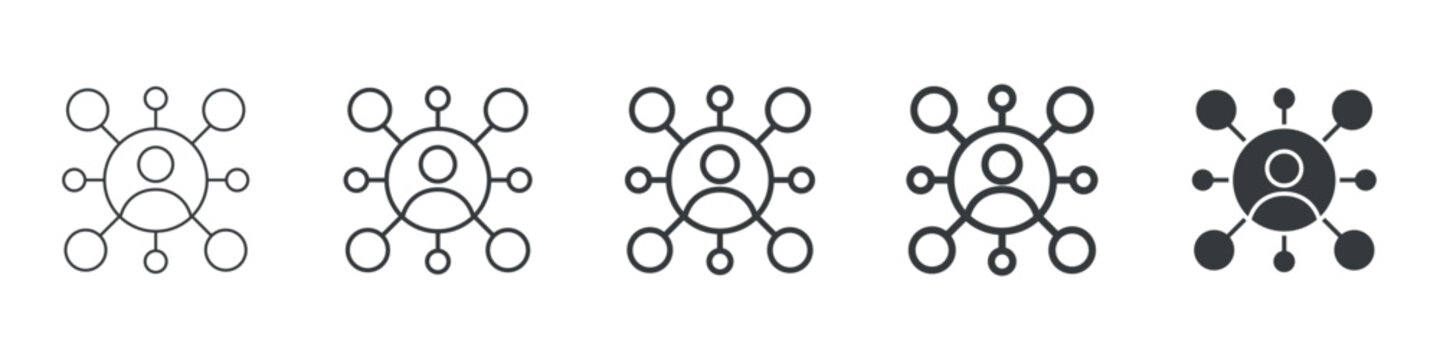 Omnichannel Different Icon Set Simple Style Collection