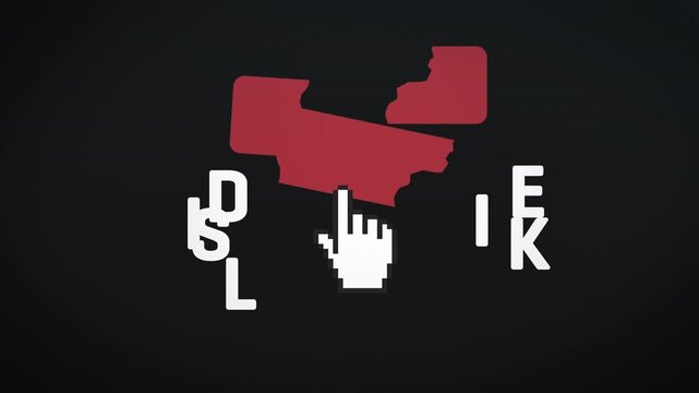 Playful UI concept where pixel cursor triggers morph from dislike to like button, highlighting user behavior influence and interactive feedback loop in digital platforms.