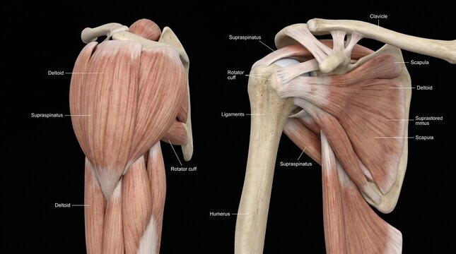 Human Shoulder Joint and Rotator Cuff Anatomical Model