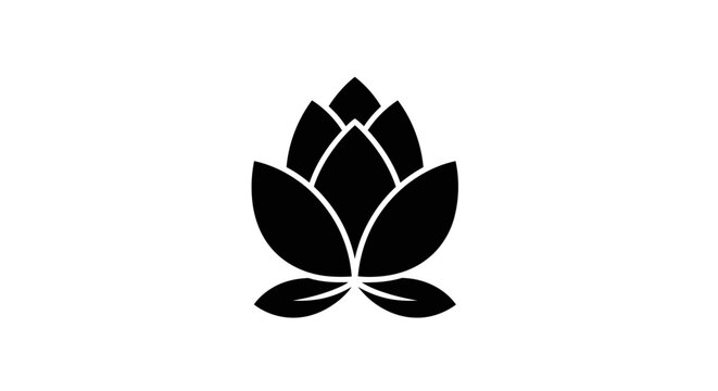 Lotus Flower Icon Design.