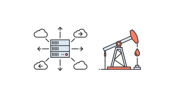 Oil Pump Jack and Server.