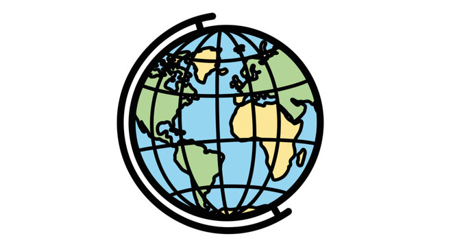 Globe Earth Planet World Map.