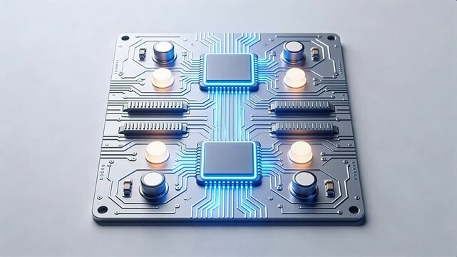 Circuit board with glowing components