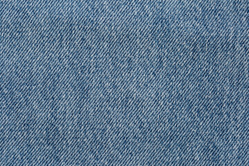 Closeup, macro of blue jeans denim fabric texture