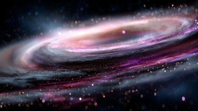 Cinematic black hole sci-fi space scene with neon accretion discs