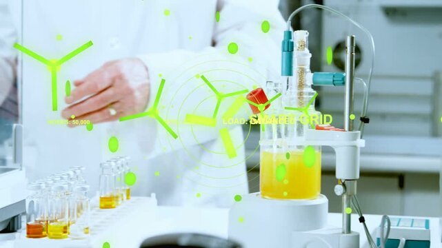 SMART GRID prompt guiding scientist placing sample on scale inserting probe using controls for test