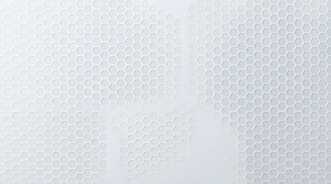 A clean white abstract background featuring a subtle repeating hexagonal geometric pattern with faint overlay forms