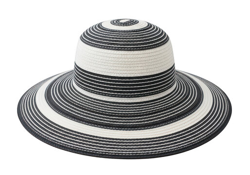 Handwoven rattan sun hat with intricate spiral weave pattern