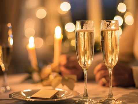 Romantic Candlelit Dinner with Champagne