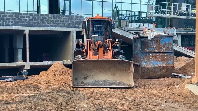 bulldozer at work site