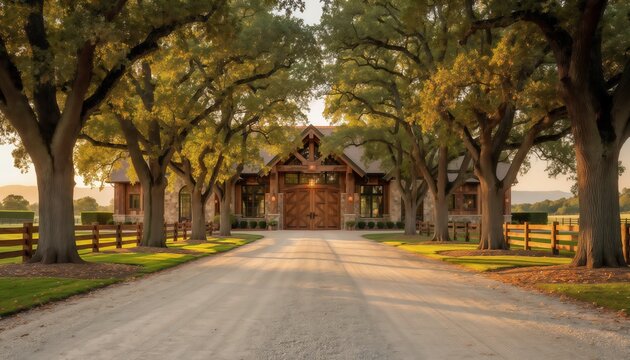 Horse Stable on Long Gravel Driveway for Equestrian Real Estate