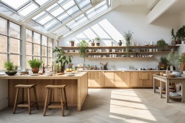 Fototapeta premium Loft kitchen architecture furniture building.