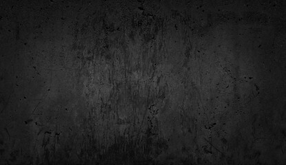 Obraz premium Dark gray concrete wall texture with stains, scratches and rough surface. Moody industrial background with grunge details and natural imperfections, ideal for dramatic design