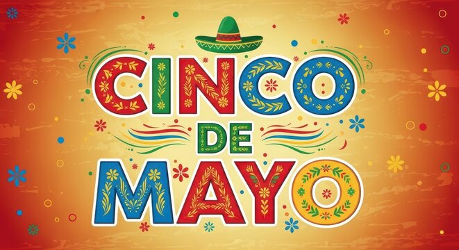 Vibrant celebration banner for cinco de mayo festivities
