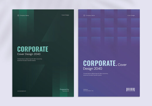 Abstract Corporate Brochure Cover Design Template