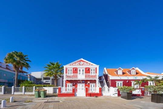 Willemctad, Curacao - 22.03.2026: Dutch colonial building, located at Johan van Walbeeckplein in the Pietermaai district of Willemstad, Curacao