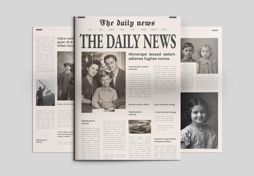 Classic Newspaper Layout Template