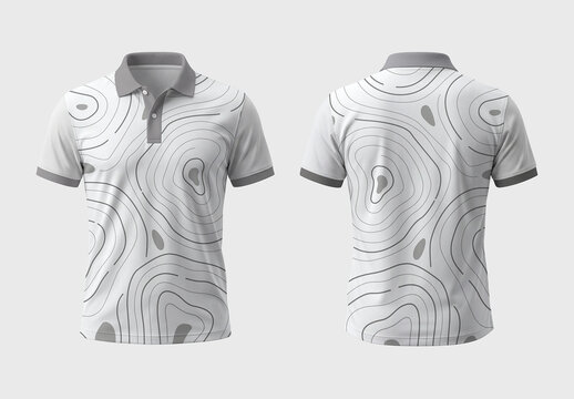 Line Pattern Minimal Polo T-Shirt Design