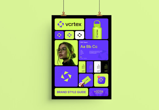 Modern Brand Style Guide and Identity Kit Layout