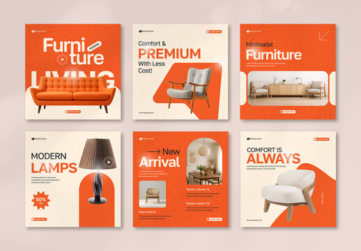 Modern Furniture Sale Social Media Post Template