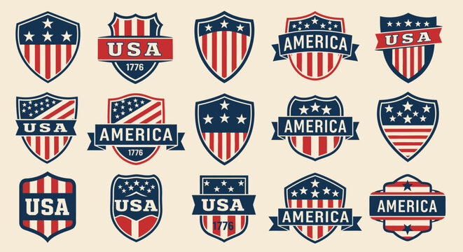 American flag shield icons and labels.