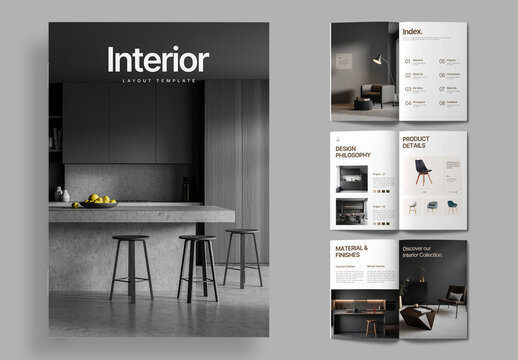 Minimal Interior Design Company Portfolio Book Template