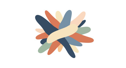 Fototapeta premium Colorful abstract shape design element.