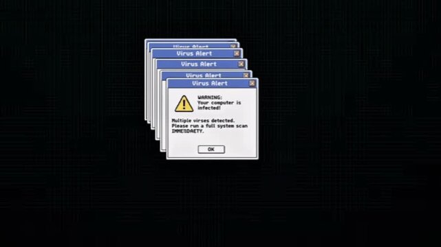 Digital system under siege a cascade of critical security alerts indicating a widespread compromise and urgent need for immediate protective action