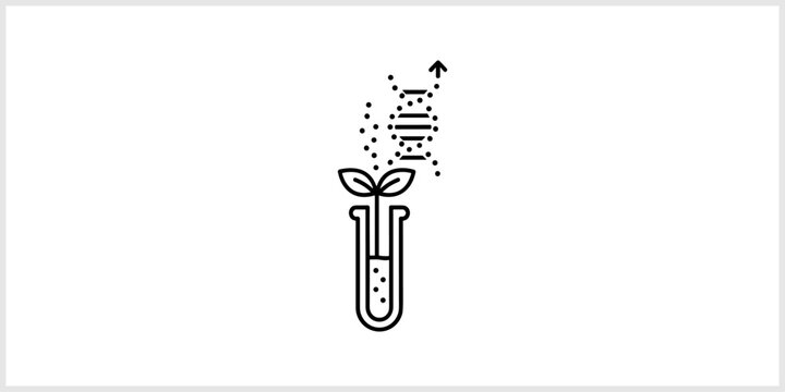 Biotechnology Plant Growth and DNA Research Icon