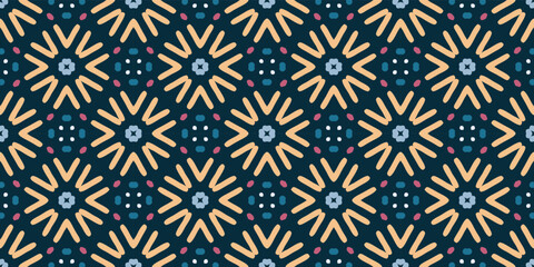Fototapeta premium seamless modern Batik pattern for fabric printing