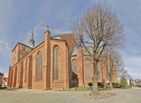 The Co-Cathedral Basilica of the Assumption of the Blessed Virgin Mary also called Kołobrzeg Cathedral located in the city of Kołobrzeg in Poland