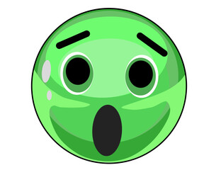 Fototapeta premium emoji icon vector with surprised facial expression