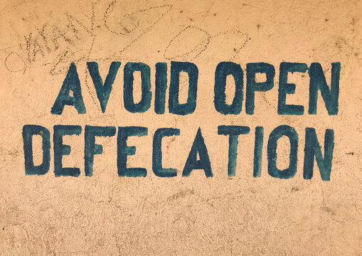 Mural on a school about defecation, Boya Mountains, Imatong, South Sudan
