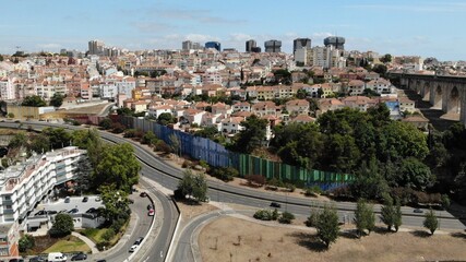Naklejka premium Águas Livres Aqueduct in Lisbon, Portugal