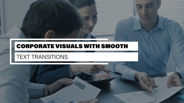 Corporate Visuals with Smooth Text Transitions