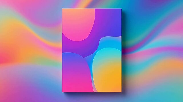 Abstract geometric square with colorful gradient