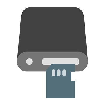Card Reader Vector Flat Icon Design