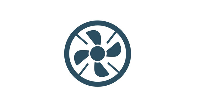 Fan Blade Icon Symbol Design.