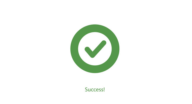 Green Check Mark Success Icon.