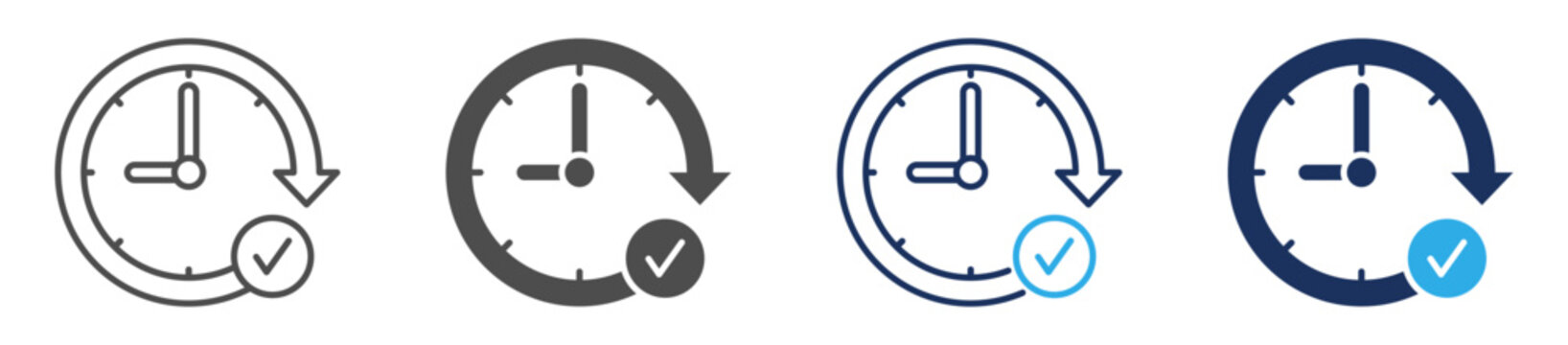 twenty four hours multi purpose icon set