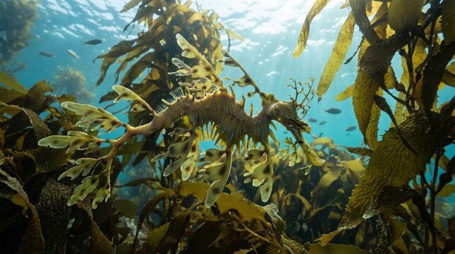 Leafy seadragon underwater